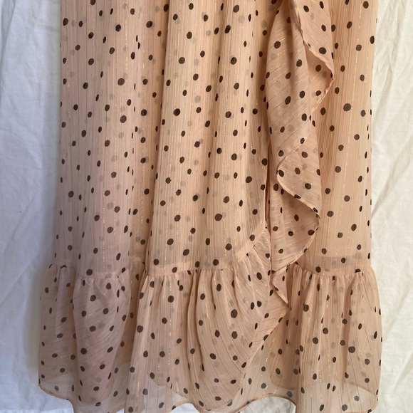 Madewell Ruffle-Strap Wrap Dress in Inkspot Dots Size 6 - Picture 5 of 13